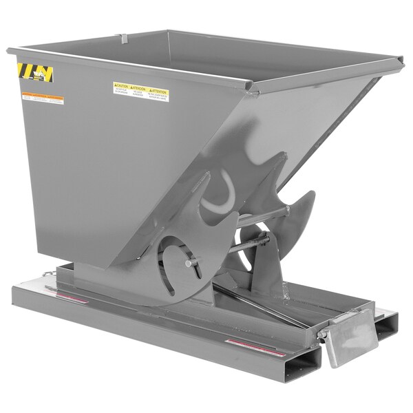 Vestil Light Duty Self-Dump Hopper .50 Cubic Yard 2000 lb Machine Gray D-50-LD-GY-MG - main